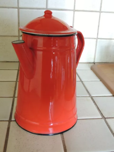 ancienne cafetière tole émaillée japy