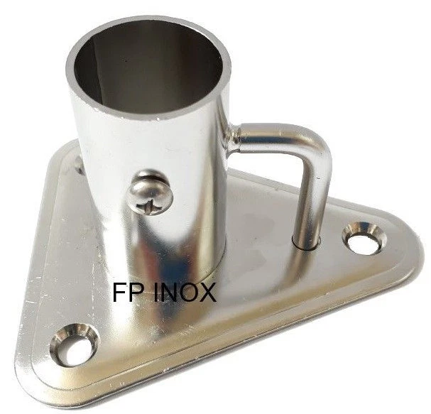 PIED DE CHANDELIER A PLATINE RONDE EN INOX AISI 316 D25MM-60° EAST