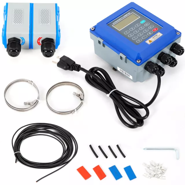 TUF-2000B Ultrasonic Liquid Flowmeter Protection Wall Mounted Flow Meter New