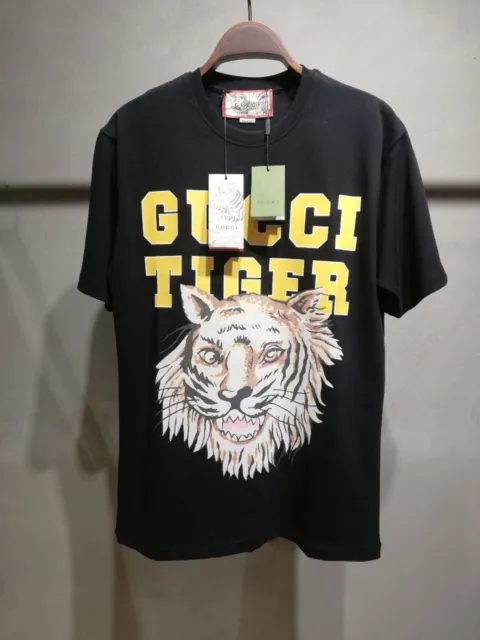 Camiseta Gucci Tiger Negro Hombre Auténtica Talla M Nueva 