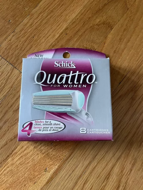 8 cartuchos de afeitadora Schick Quattro para mujer.
