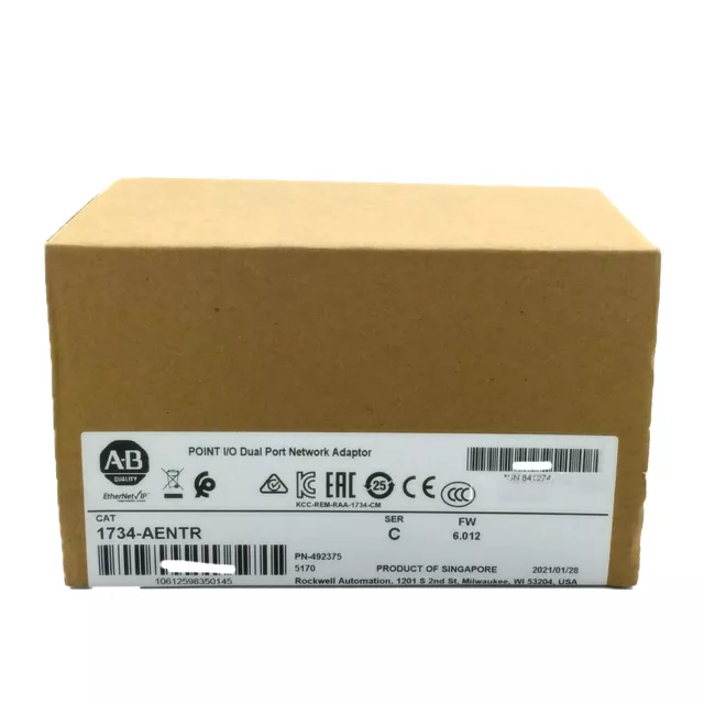 New Factory Sealed AB 1734-AENTR SER C POINT I/O Dual Port Adaptor US Ship