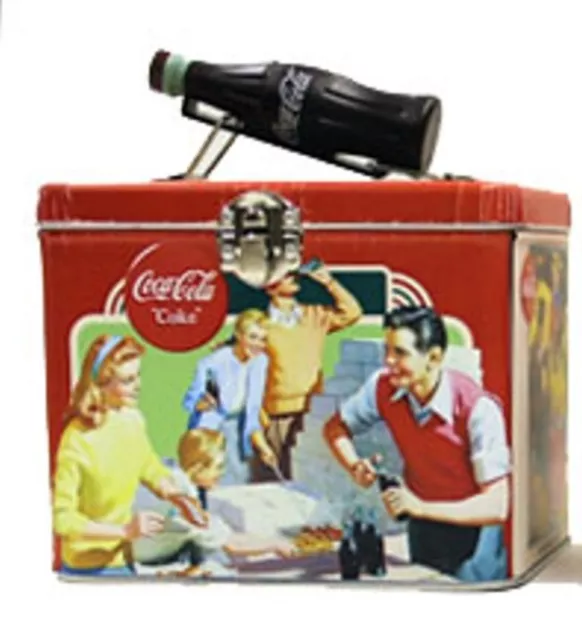 Coca Cola Coke Tin Train Case Box Purse retired- The Tin Box Co. 2014