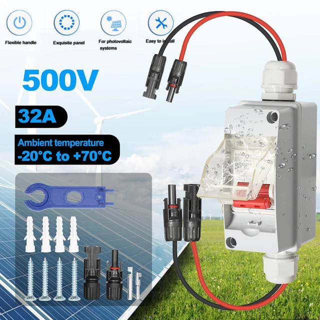 500V DC TRENNSCHALTER Solar PV Sicherungsautomat 2-polig