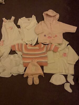 Baby ragazze Abiti Abbigliamento Bundle età 0-3 mesi 10 oggetto successivo Vestito Cappello Inverno