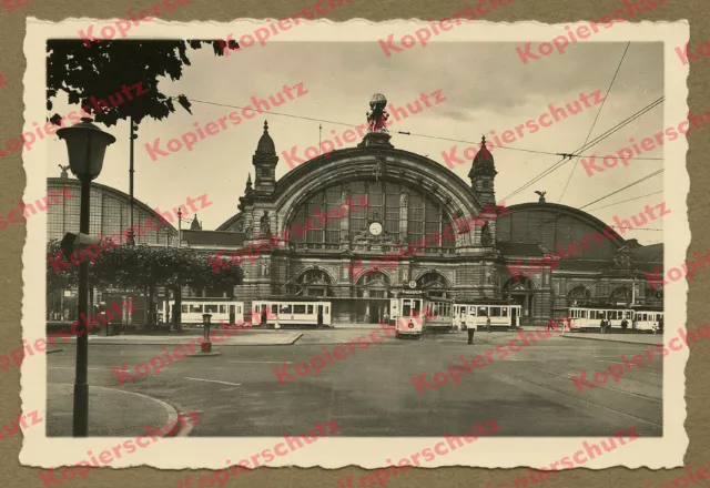 Foto Hauptbahnhof Frankfurt Straßenbahn Linie 12 Reichsbahn Schienenverkehr 1934