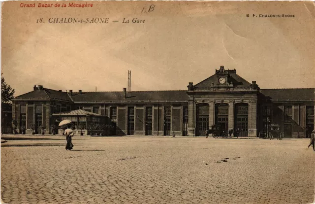 CPA AK CHALON-sur-SAONE - La Gare (637775)