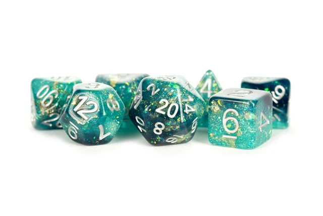 FanRoll by Metallic Dice Games 16mm Resin Polyhedral Dice Set: Etern (US IMPORT)