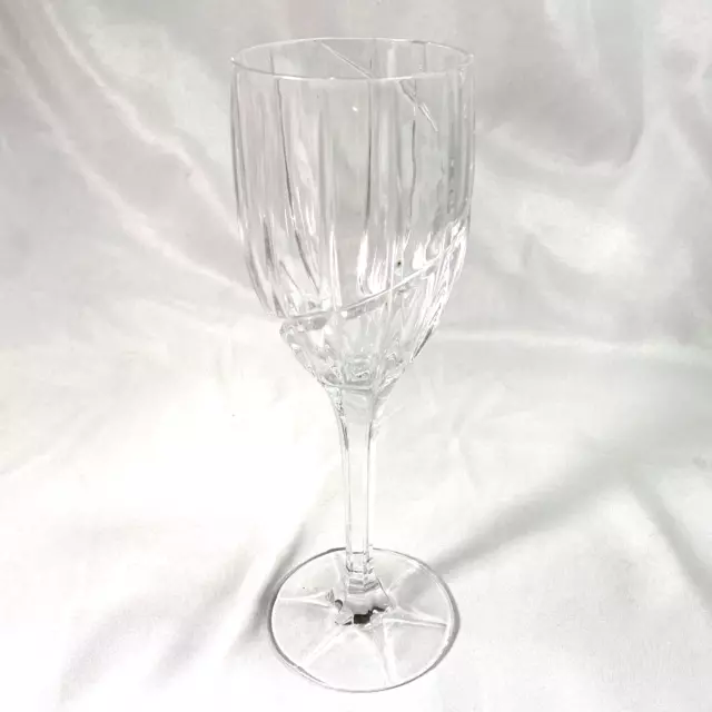 MIKASA CRYSTAL UPTOWN  Water Goblet 9" Vertical & Swirl Cut Wine