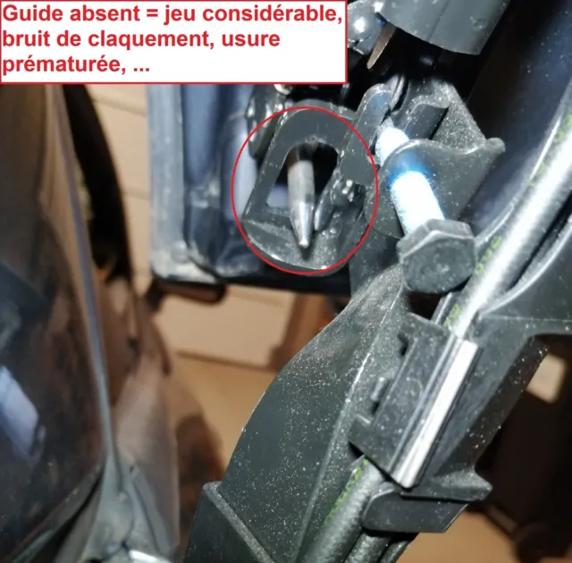 x2 guide centreur malle toit escamotable capote Peugeot 207 CC 8484AE 3