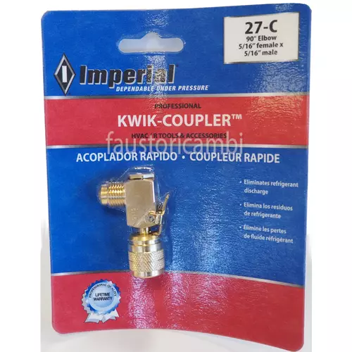 Imperial Attacco Raccordo Rapido Angolo 5/16 Sae 27-C Raccordo Curvo Adattatore