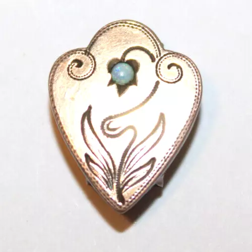 🇼 Goldener Jugendstil Kettenschieber Opal Antikschmuck - 1,5 x 1,1 cm / 1,56 g
