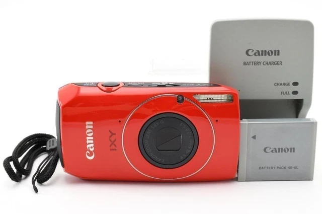 CANON IXY 30S Red Compact Digital Camera Tested Working Seller