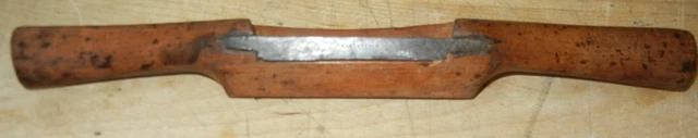 Vintage  Wooden Spoke Shave Antique Tool Draw Knife Plane Caststeel