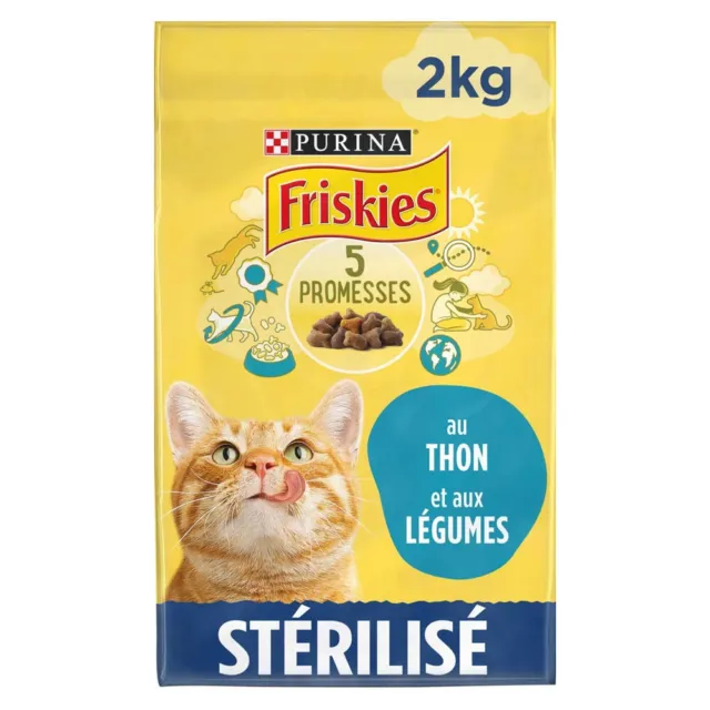 Croquettes pour chat stérilise au Thon et aux Légumes 2kg FRISKIES