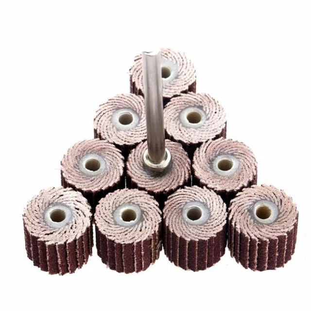 10pcs Linguetta Macinazione Ruote W/Mandrino Lucidante Gioie Metallo Rotante