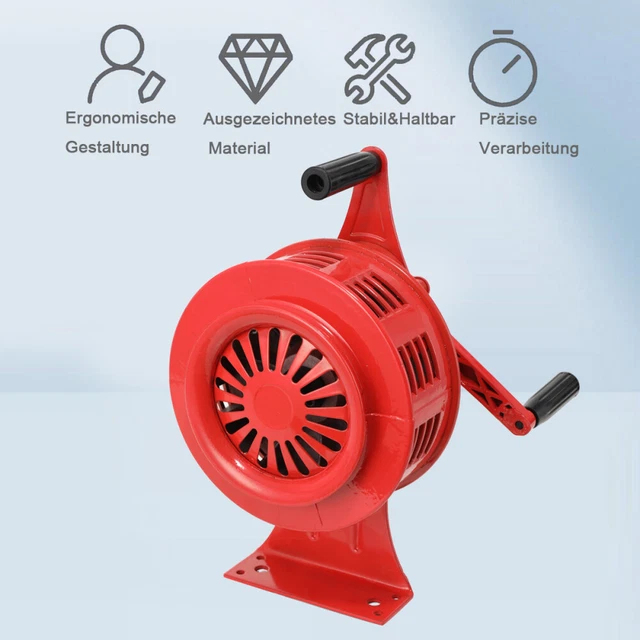 Sirena manuale 120dB sirena alluminio manovella pieghevole sirena allarme SY-200A rosso
