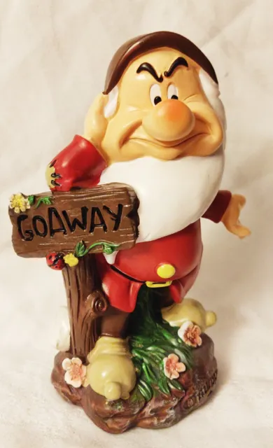 NEW! Go Away "Grumpy" Garden Statue Disney Snow White & The Seven Dwarfs Spring
