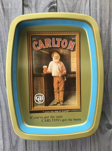 Vintage CUB Carlton Advertising Servicing Metal Tray “I ALLUS HAS WAN AT ELEVEN"