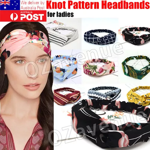 Boho Floral Twist Knot Headband Elastic Wrap Turban Hair Band Hairband Sports