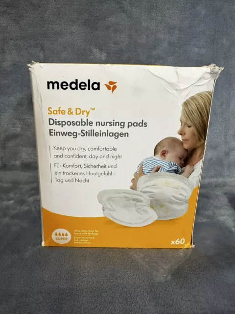 Medela Safe & Dry Disposable Nursing Pads - Ultra-Absorbent, Discreet 60pcs