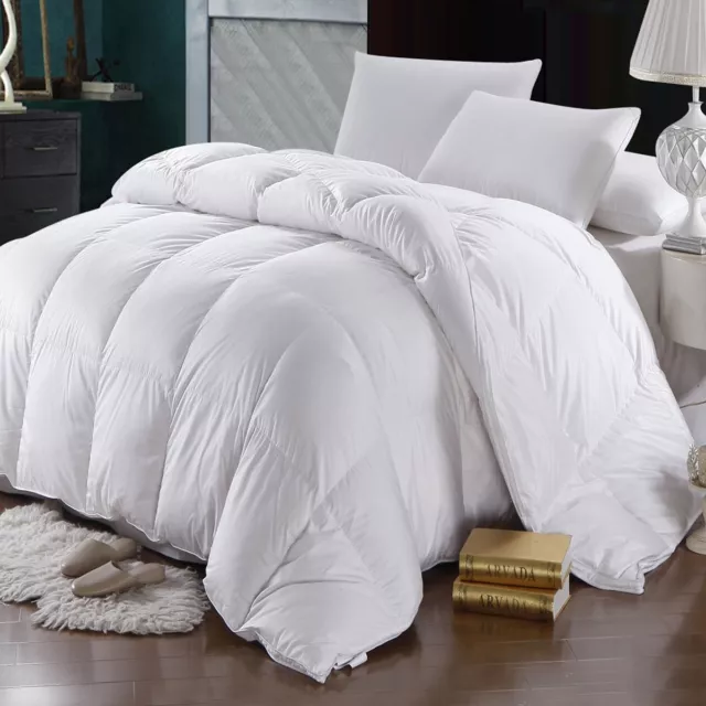 Goose Down Comforter 600 Thread Count Oversized Winter Weight  Warm Duvet Insert