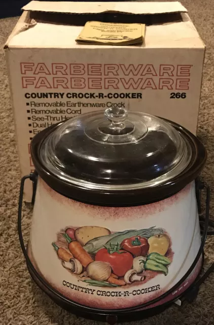 Farberware 3-Crock Round 1.5 Quart Oval Stainless Steel Slowcooker, New,  Model: 104559 