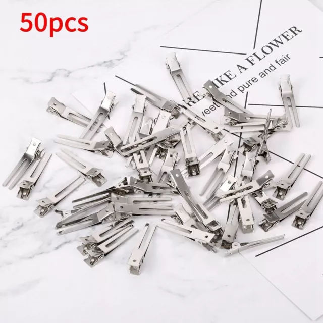 Hairdressing   Pin  Setting Section Metal Alligator Clips Hairpins O3K7