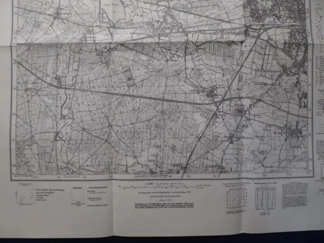 Cottbus (West), Landkarte Meßtischblatt 4251, Kolkwitz, Hänchen, Sielow, 1940 3