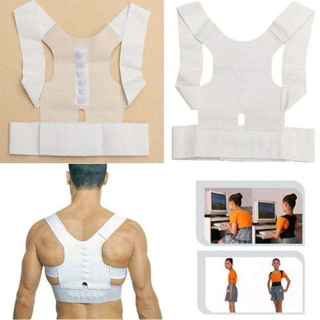 Magnétique Orthopédique Ceinture Correcteur Posture Dos Épaule Support Therapie