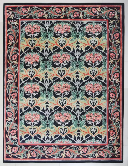 8X10 William Morris Inspired Machine Washable Rug Built-in Padding 8X10 William Morris Inspired Machine Washable Rug Built-in Padding