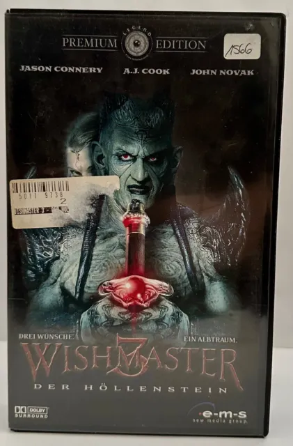 Wishmaster 3 - Der Höllenstein VHS - Horror - guter Zustand - Weltweiter Versand