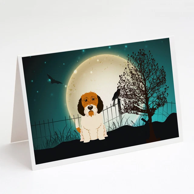 Halloween Petit Basset Griffon Veenden Cards Envelopes Pack of 8 BB2269GCA7P