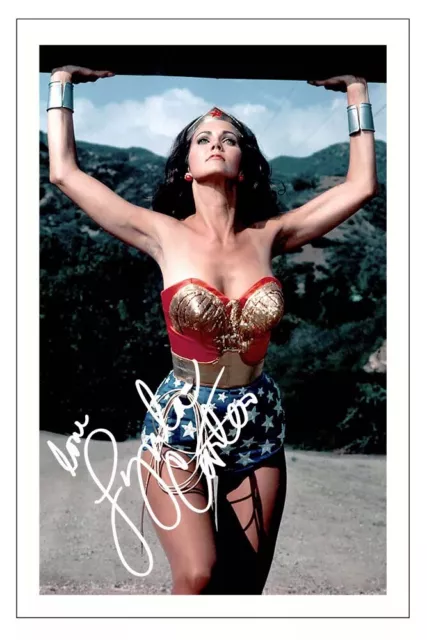 Lynda Carter Wonder Woman Signed Photo Print Autograph