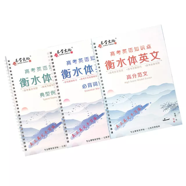 3 Pcs Adults Word Writing Practice English Letter Child Copybook