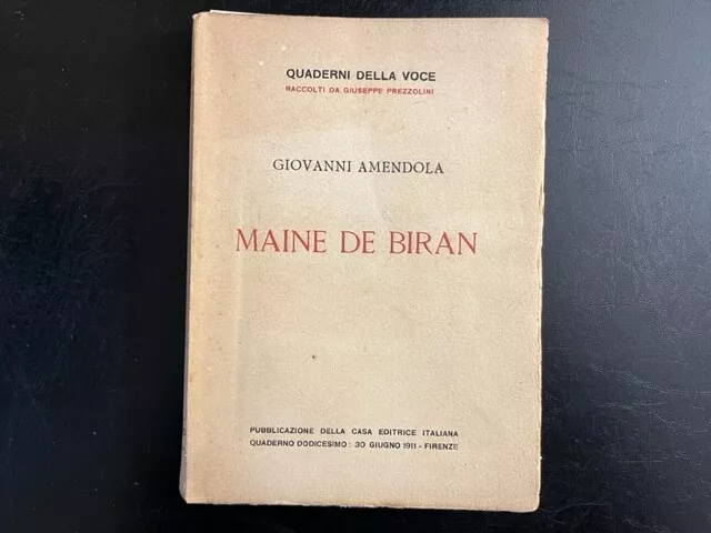 Giovanni Amendola, Maine de Biran, 1911