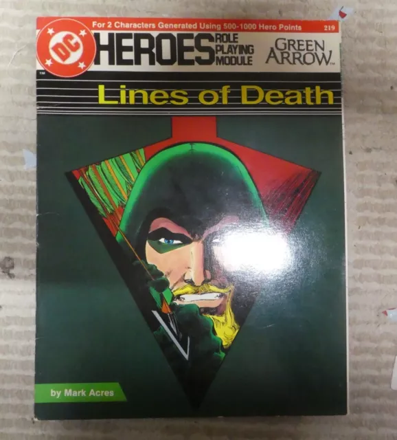 Módulo DC Heroes Líneas de la Muerte RPG juego de rol Green Arrow Justice League