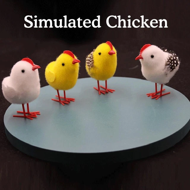 Simulation Mini Easter Chicks Yellow Artificial Plush For Easter Chicken
