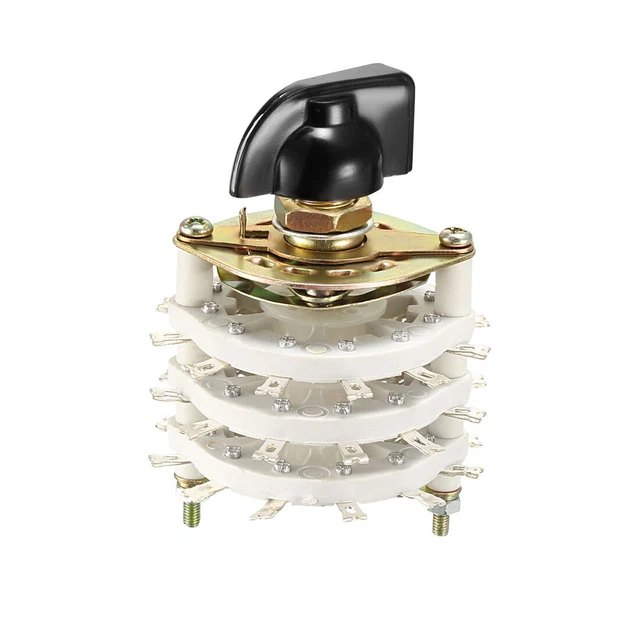 3P11T 3-Pole 3-Deck Throwing Tape Channel Rotary Switch Selector with Rotary Selector