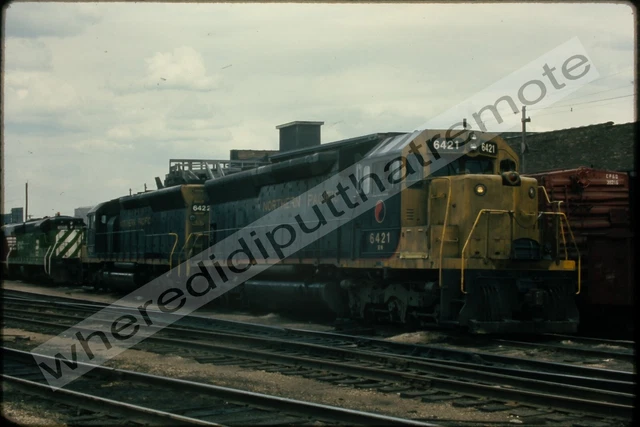 Original Slide Burlington Northern BN 6421 EMD SD45 Cicero ILL 5-11-73