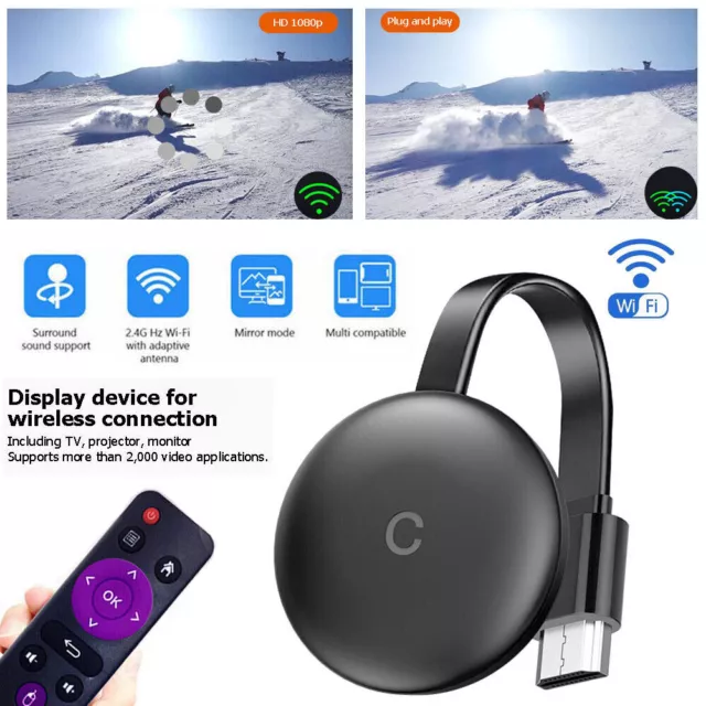 For Chromecast HDMI Wireless Display TV Dongle Dual Band Display Receiver Video