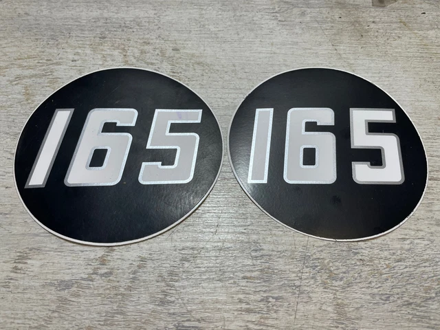 MASSEY FERGUSON 165 side badge medallion sticker Decal Transfer Pair MF ...