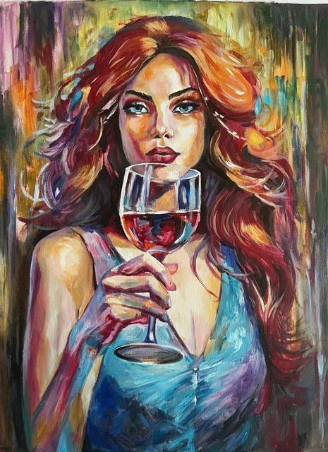 Original Oil Canvas Portrait Painting Art Painting Art By Ukraine Artist