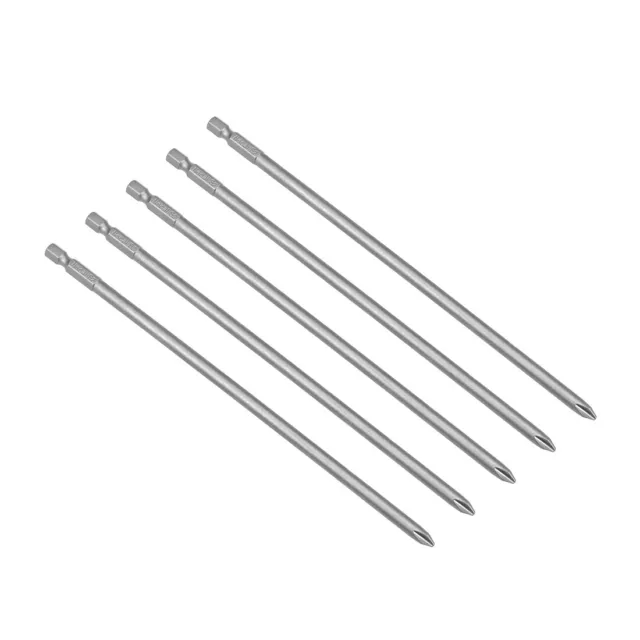 5Pcs 1/4-Inch Hex Shank 200mm Length Phillips 6PH2 Magnetic S2 screwdriver Bits