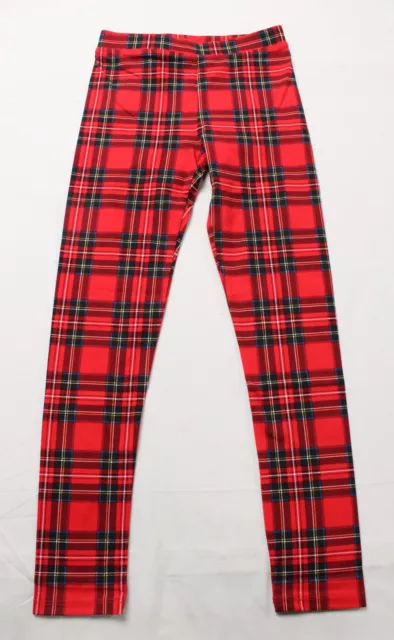 Crewcuts Girl's J. Crew Everyday Tartan Leggings DD7 Deep Ruby Size 8 NWT