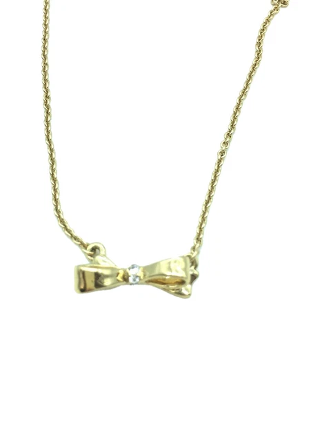 Kate Spa de New York ◆Ribbon / Necklace / Colored Stone / GLD / Gold /