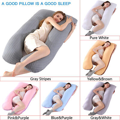 Extra Large Pregnancy Pillow Maternity Belly Contoured Body U Shape Cotton Cover