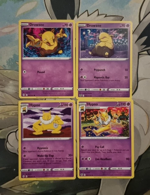 POKEMON CARD DROWZEE & hypno evolution line Bundle evolving skies