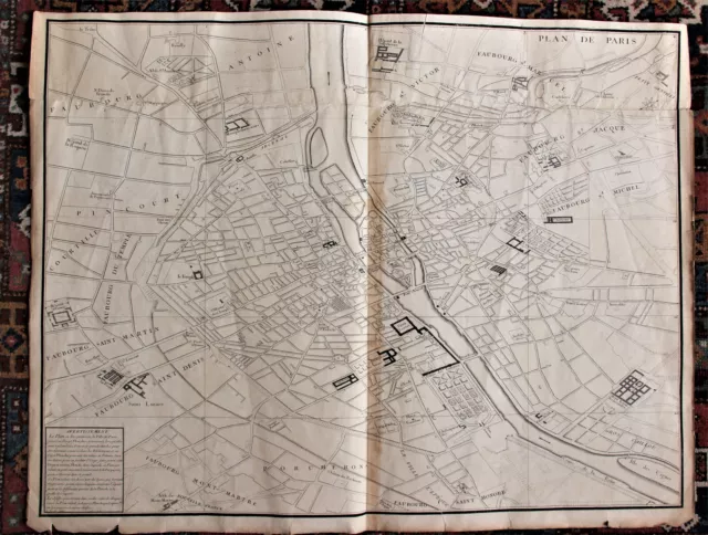 Plan de Paris par Turgot, XVIIIe, plan général