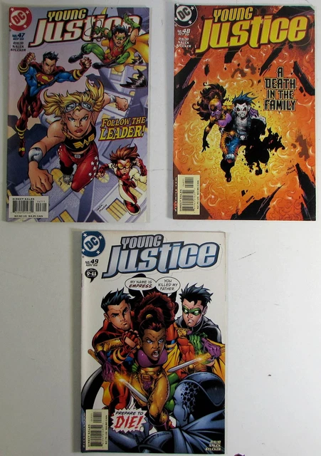 Young Justice Lot of 3 #47,48,49 DC (2002) 1st Series Comic Books